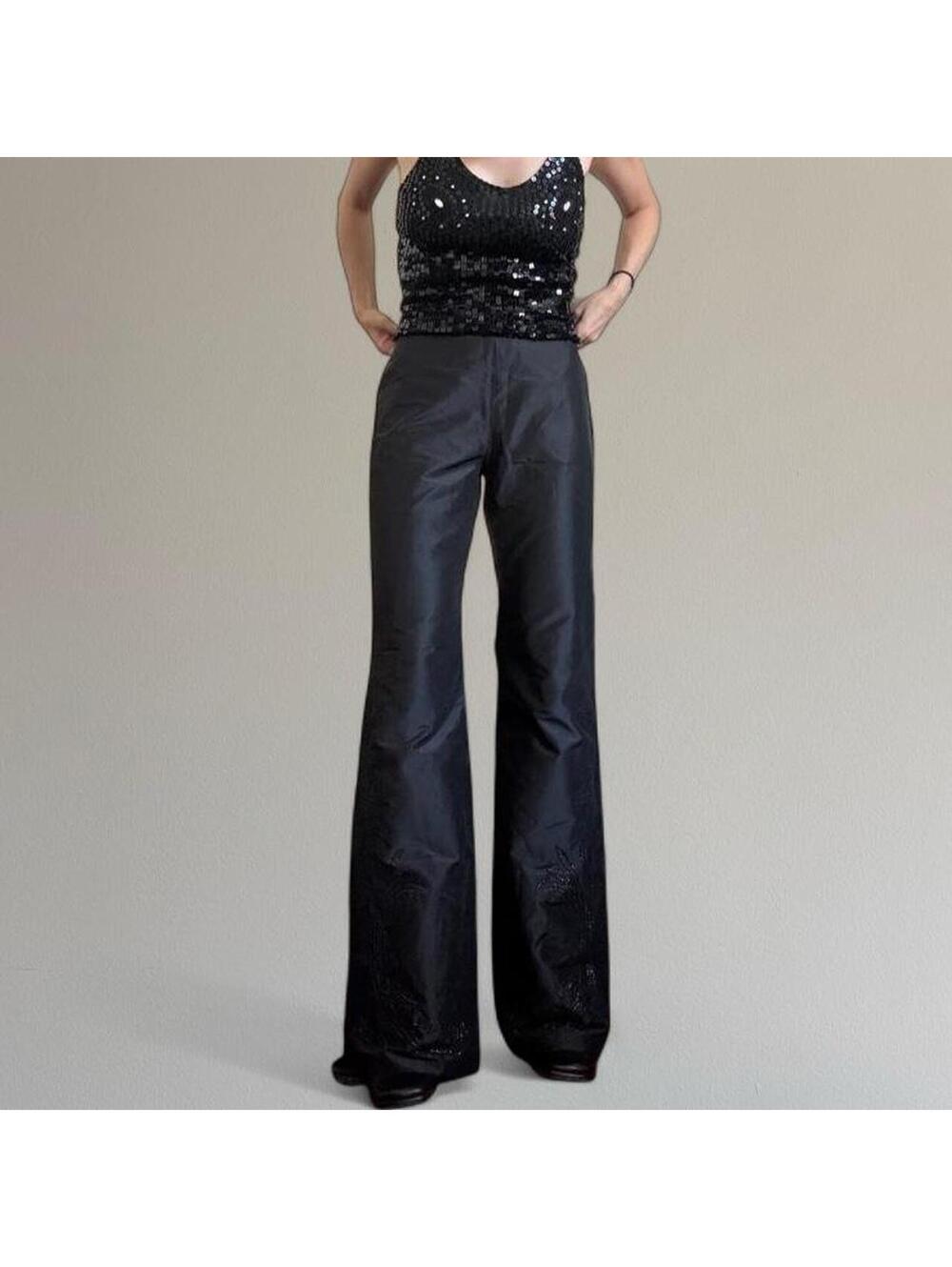 100% silk beaded wide leg pants from French Connection.